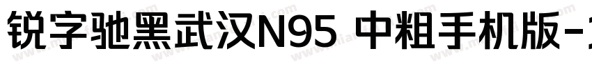 锐字驰黑武汉N95 中粗手机版字体转换